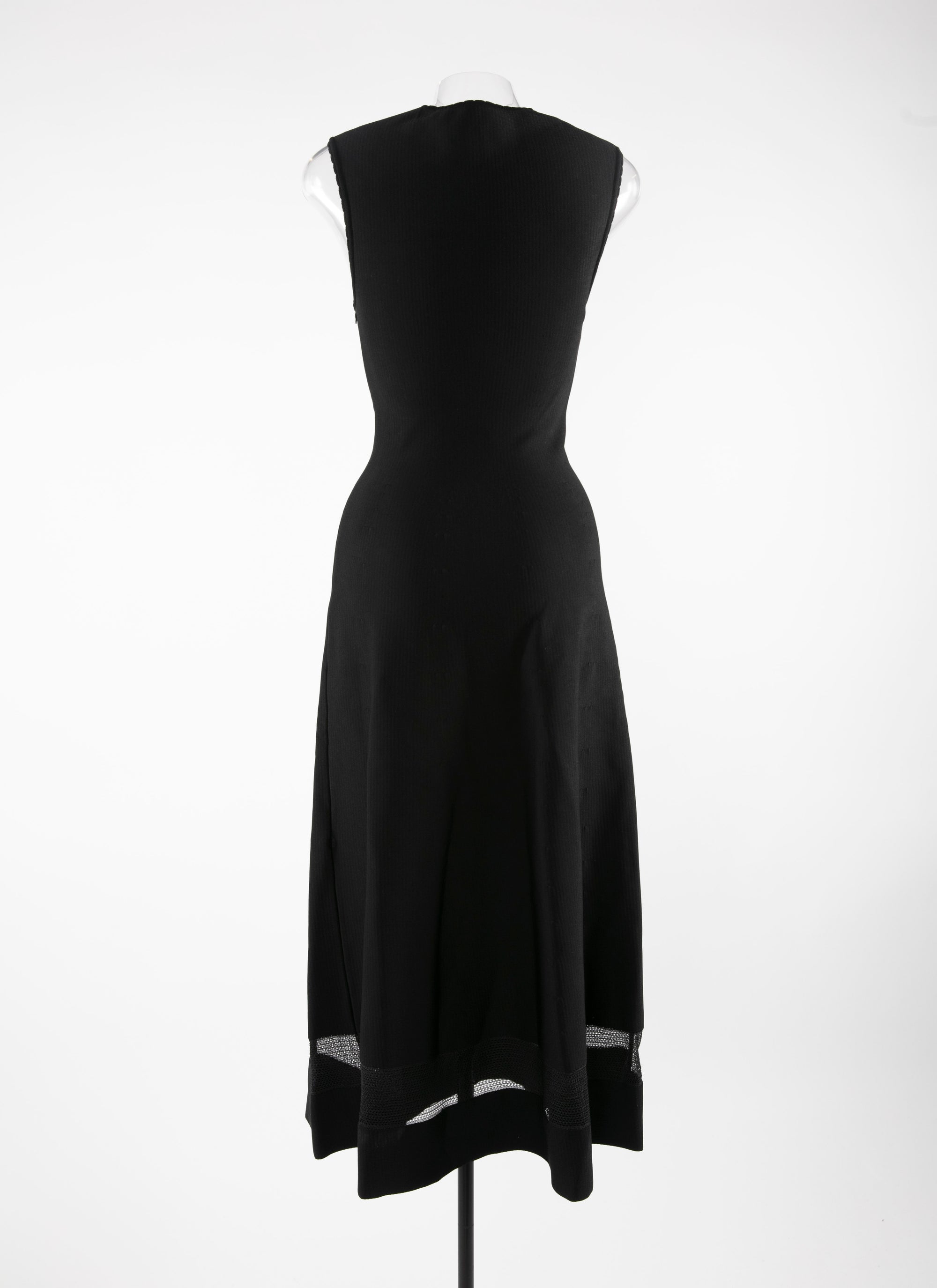 Robe sans manches avec détail transparent - Noir