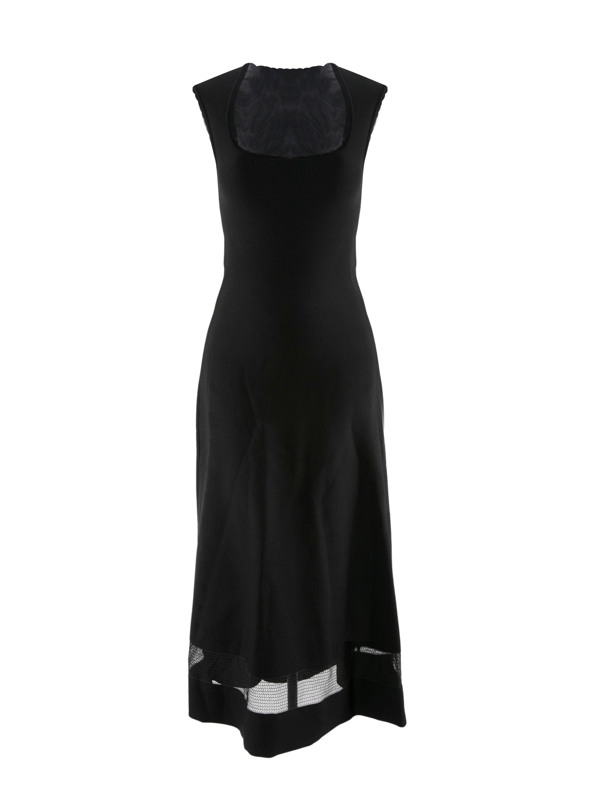 Robe sans manches avec détail transparent - Noir