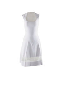 Robe courte sans manches détail transparent - Blanc