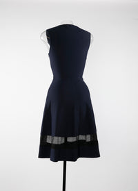 Sleeveless short dress with sheer detail - Night