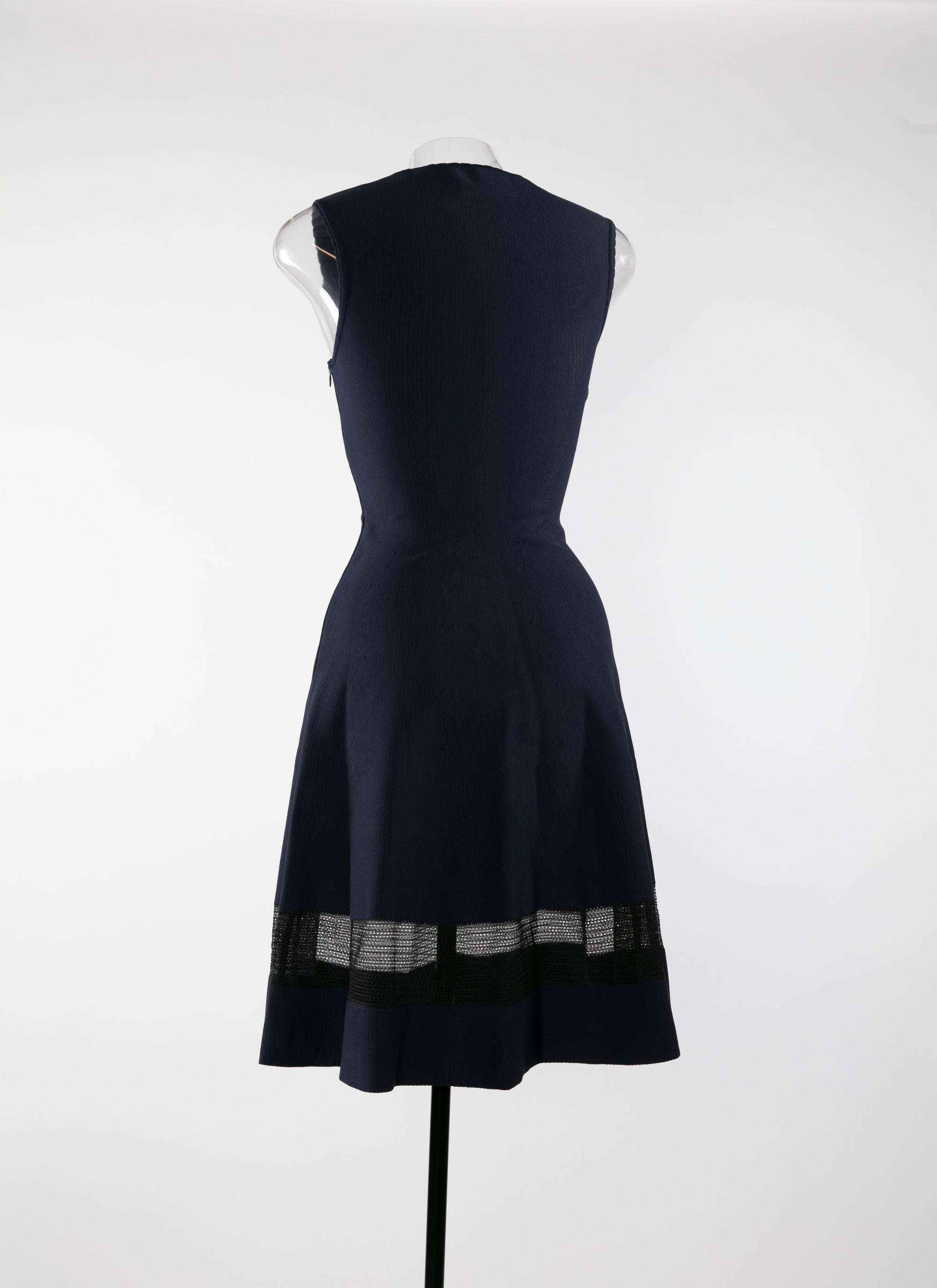 Sleeveless short dress with sheer detail - Night