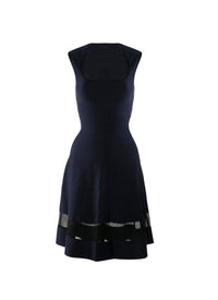 Sleeveless short dress with sheer detail - Night
