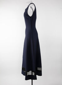 Mansart sleeveless knitted dress - Night