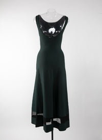 Mansart sleeveless knitted dress - Imperial Green