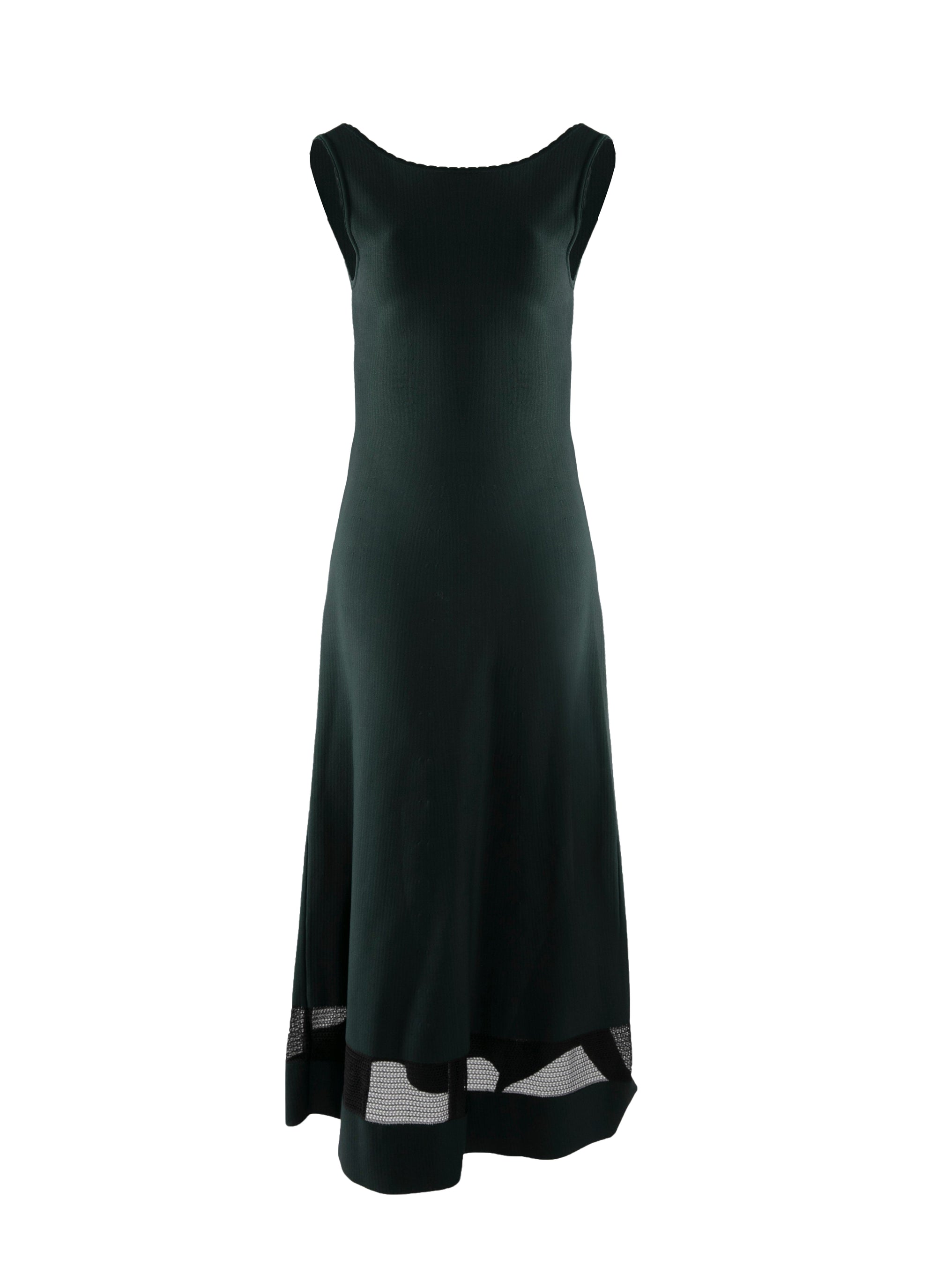 Mansart sleeveless knitted dress - Imperial Green