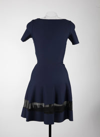 Mansart short-sleeved knitted dress - Night