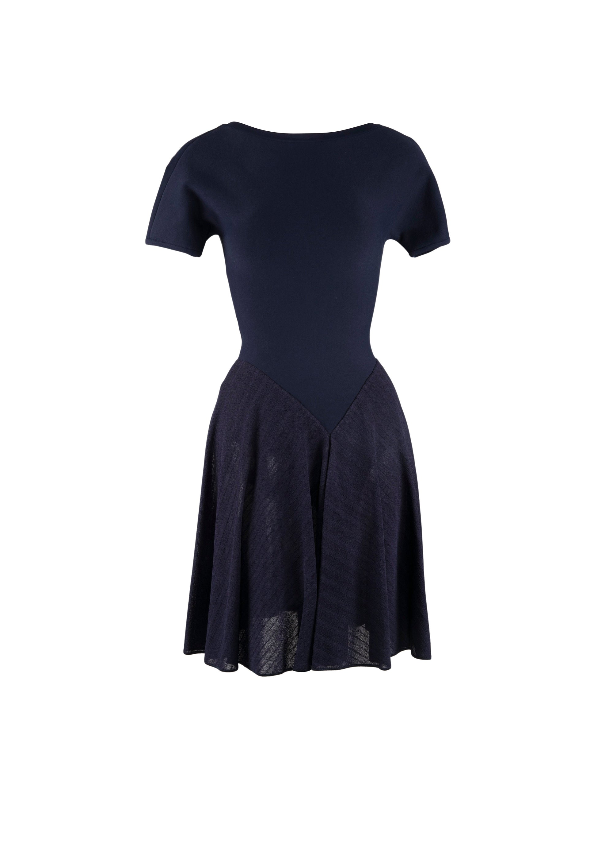 Robe à manches courtes Charmeuse en maille - Nuit