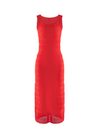 Robe longue sans manches - Ecarlate