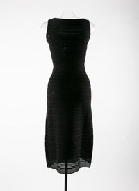 Robe longue sans manches - Noir intense