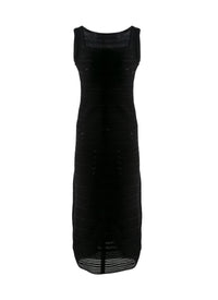 Robe longue sans manches - Noir intense