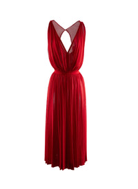 Robe courte avec décolleté en V plongeant et dos nu - Ecarlate