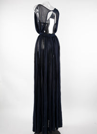 Open back draped fluid maxi dress - Night