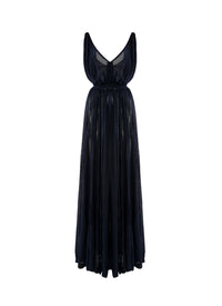 Open back draped fluid maxi dress - Night