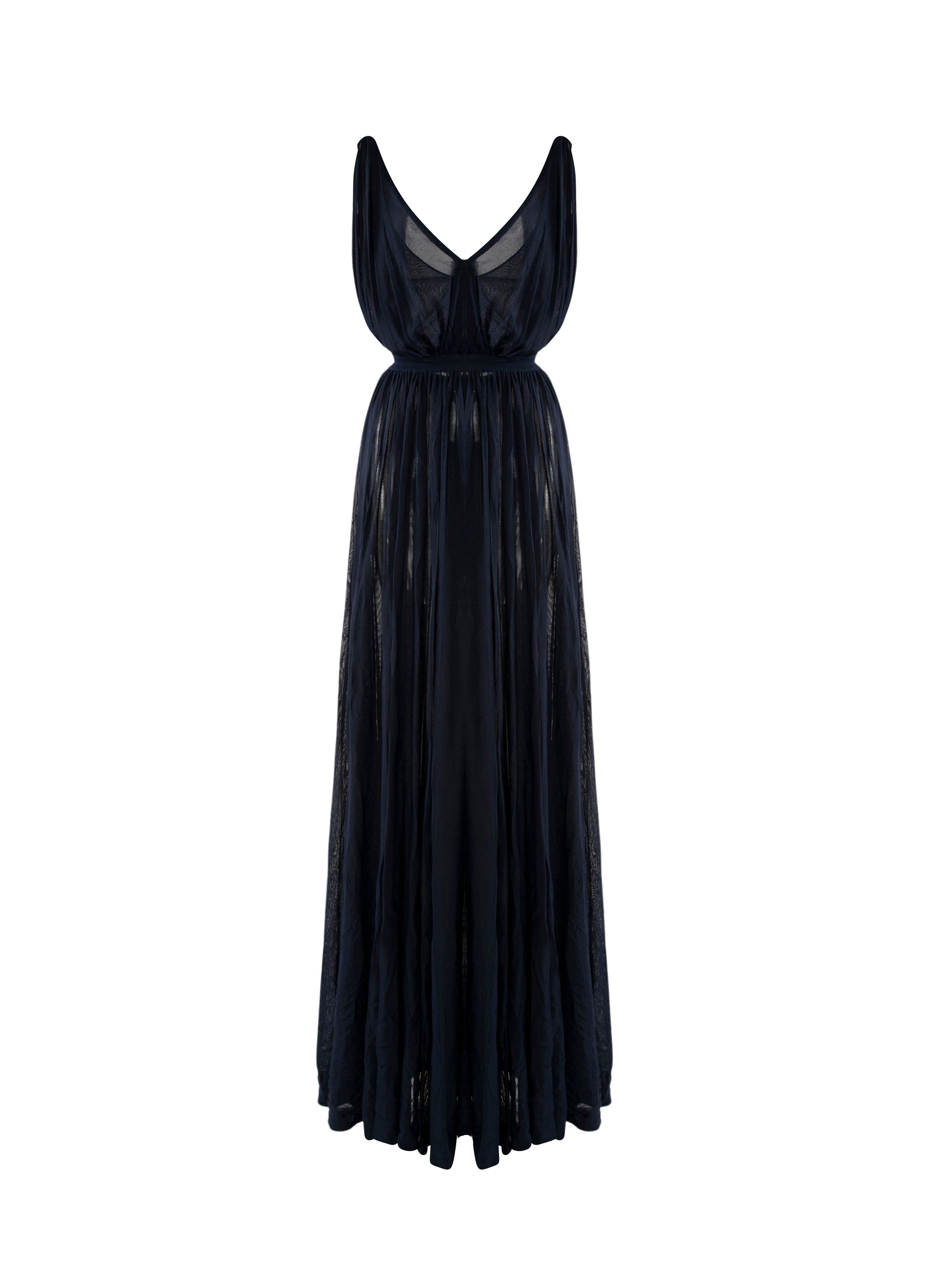 Open back draped fluid maxi dress - Night