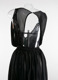 Sleeveless dress - Dark Black