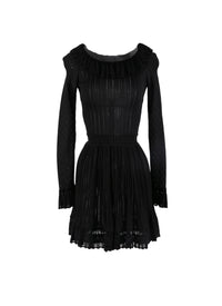 Falbalas mini dress with long sleeves - Black