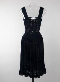 Robe Falbalas sans manches - Nuit