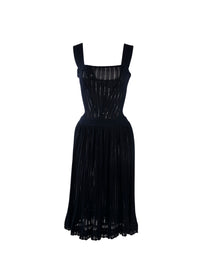 Robe Falbalas sans manches - Nuit