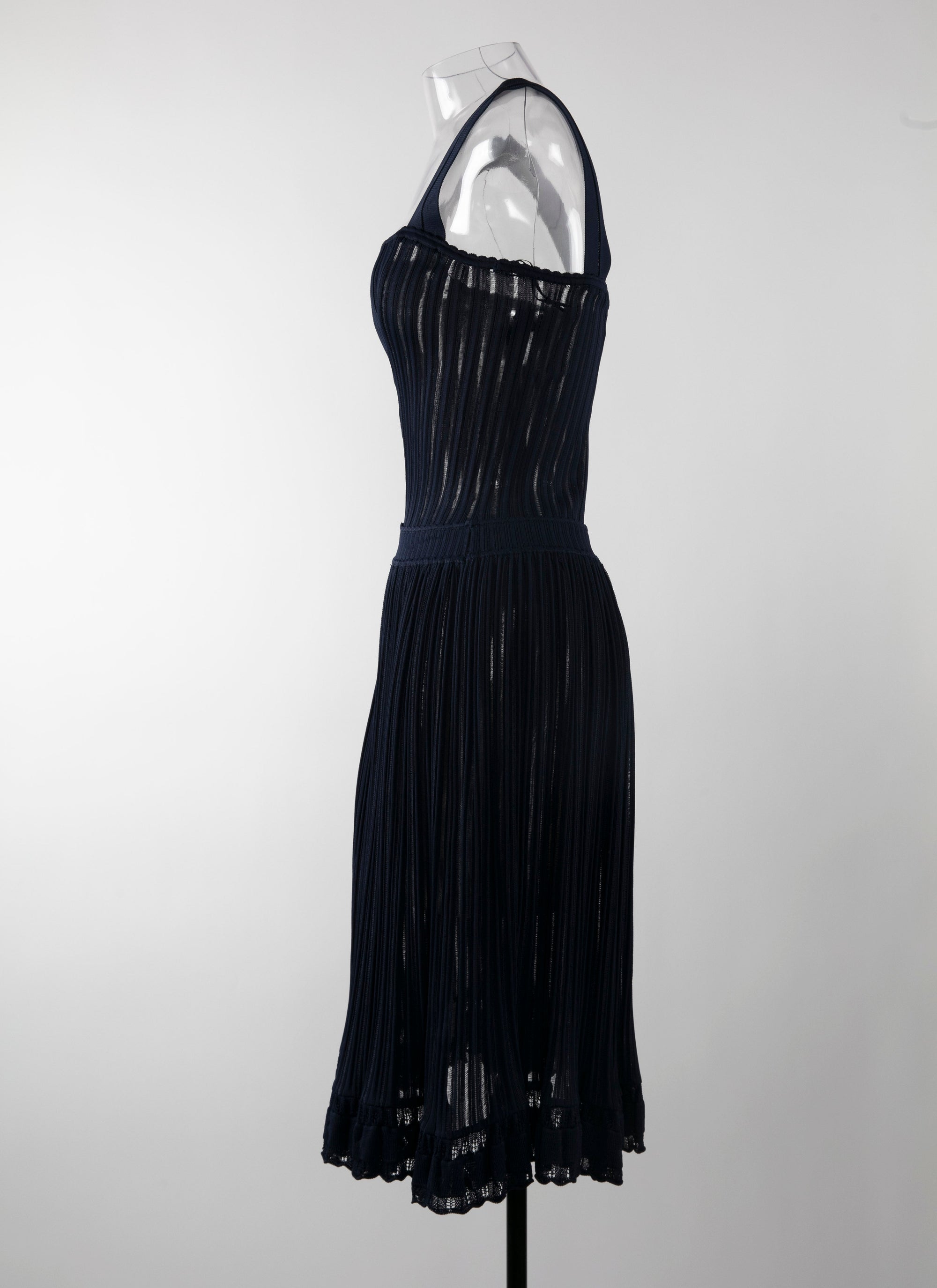 Robe Falbalas sans manches - Nuit