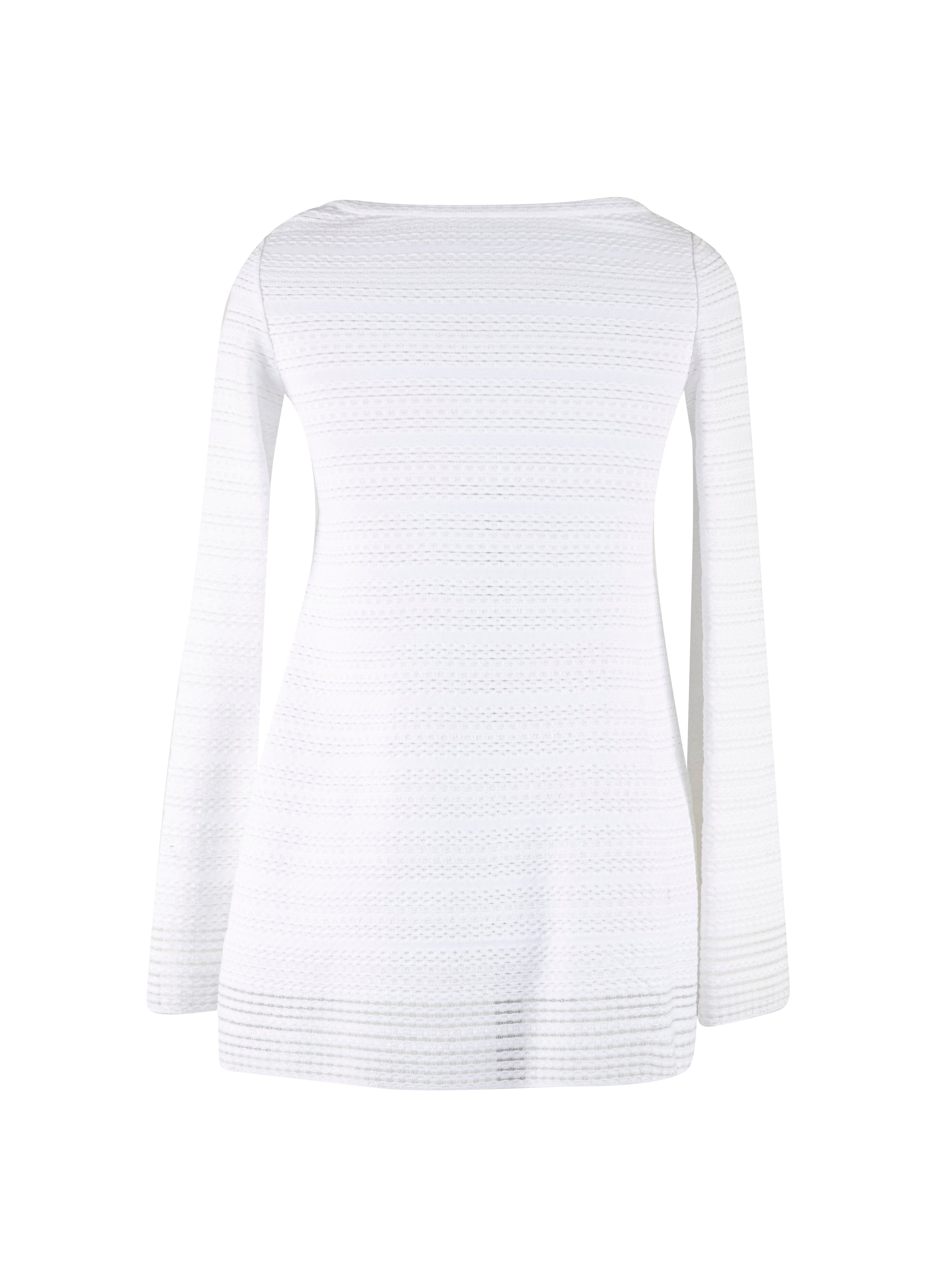 Pull à manches longues Brocart en maille - Blanc