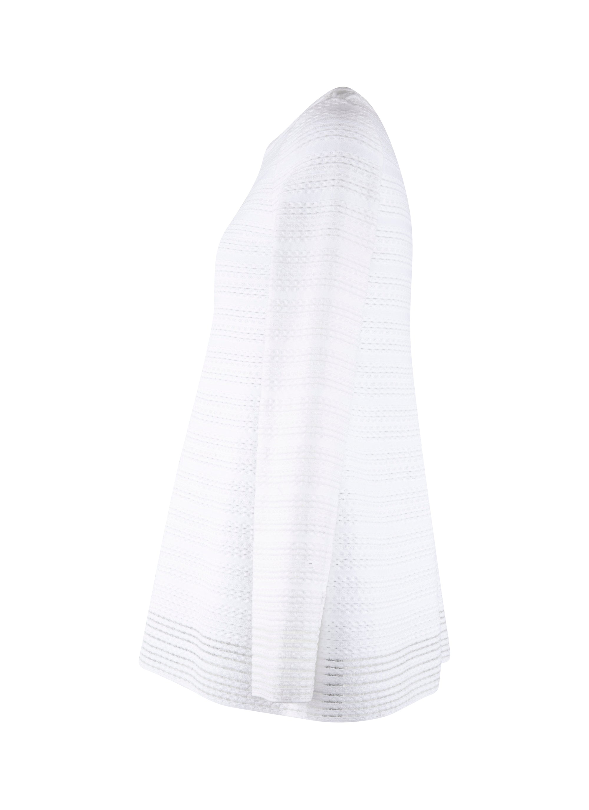 Pull à manches longues Brocart en maille - Blanc
