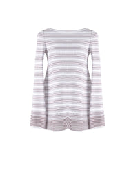 Brocart knitted long sleeve jumper - White & Red