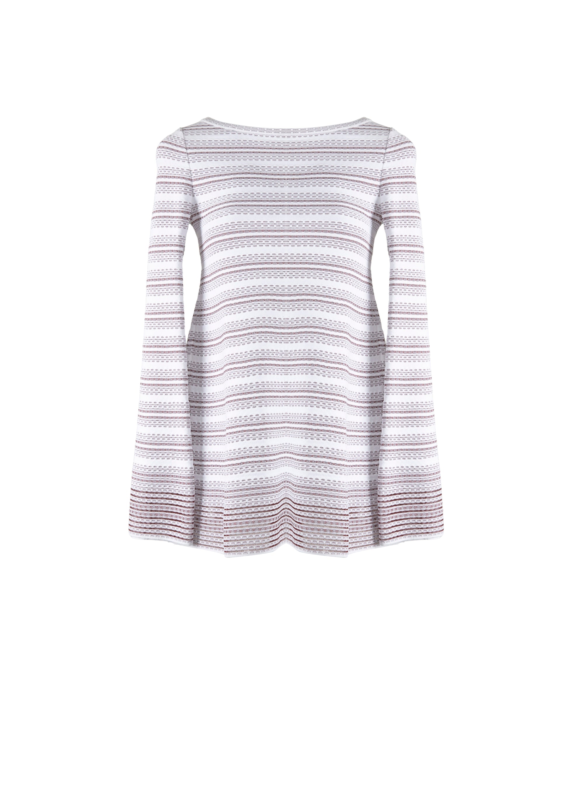 Brocart knitted long sleeve jumper - White & Red