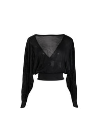 Pull à manches longues Déesses en maille - Noir