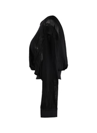 Long Sleeve Knitted Goddess Sweater - Black
