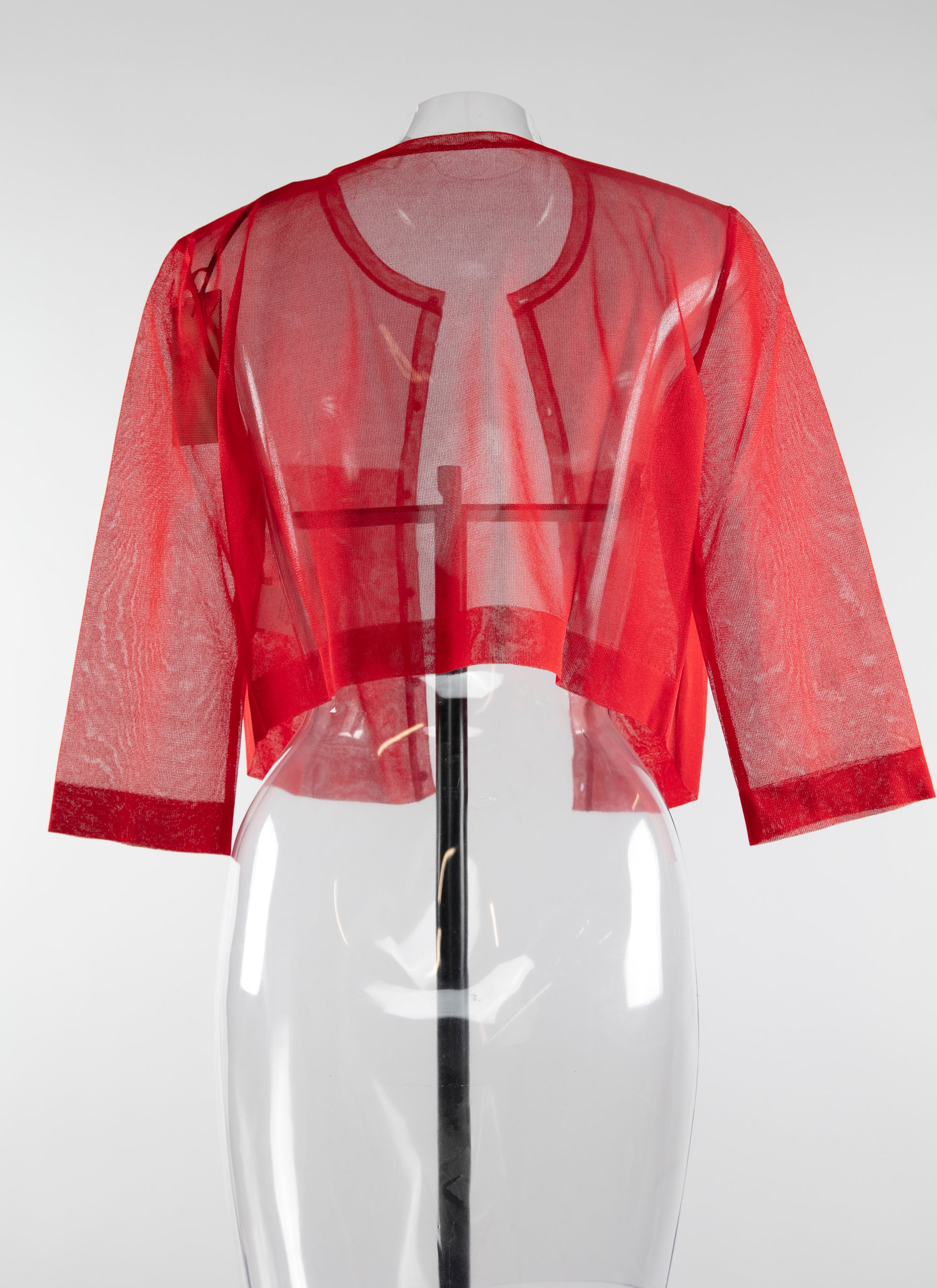 Cardigan manches courtes en soie - Ecarlate