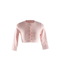 Long-sleeved knitted button-down cardigan - Very Light Pink