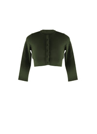 Long-sleeved knitted button-down cardigan - Ficus