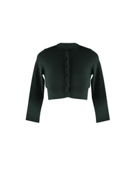Long-sleeved knitted button-down cardigan - Imperial Green