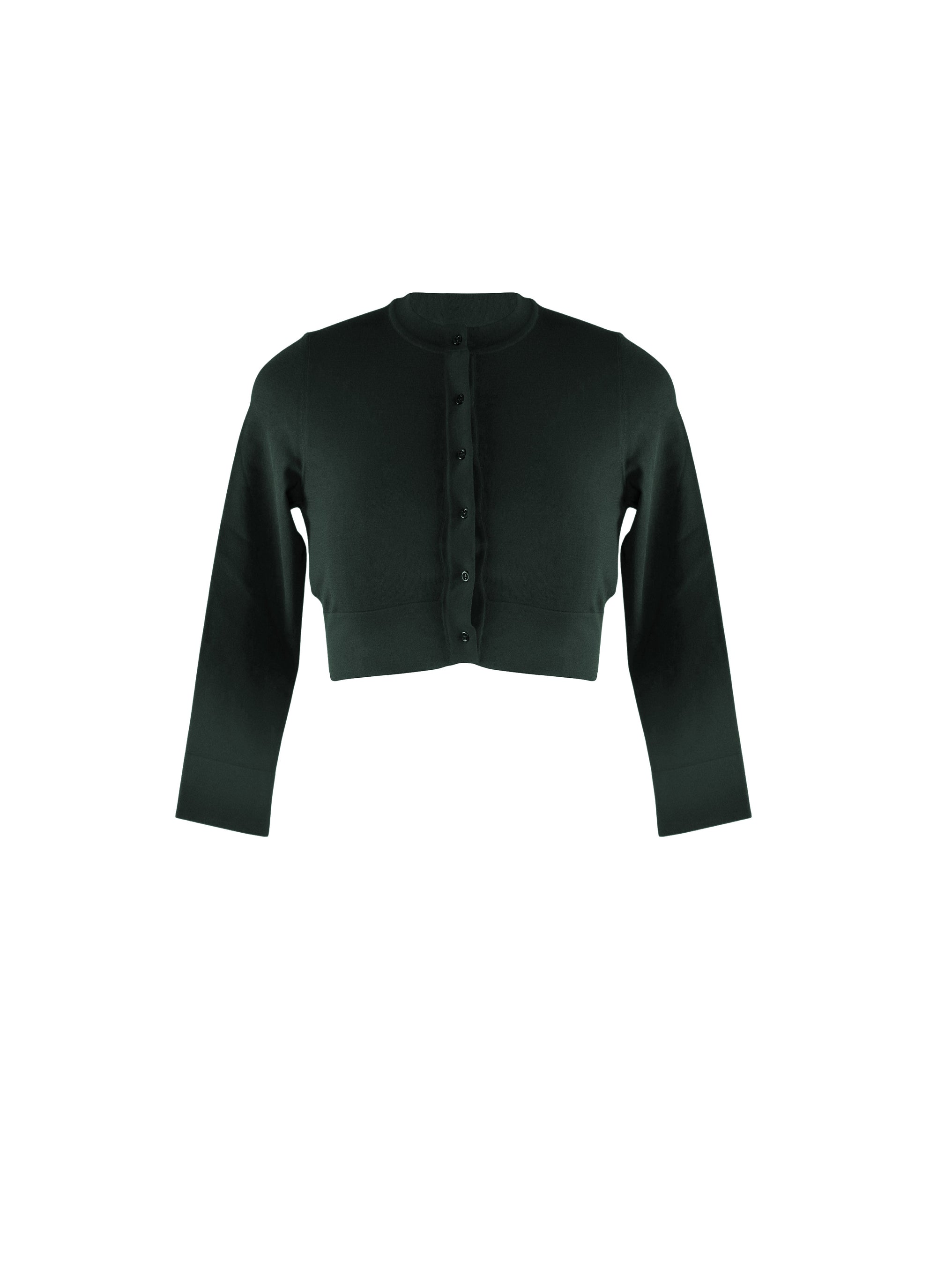 Long-sleeved knitted button-down cardigan - Imperial Green