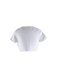 Cardigan à manches courtes Brocart en maille - Blanc