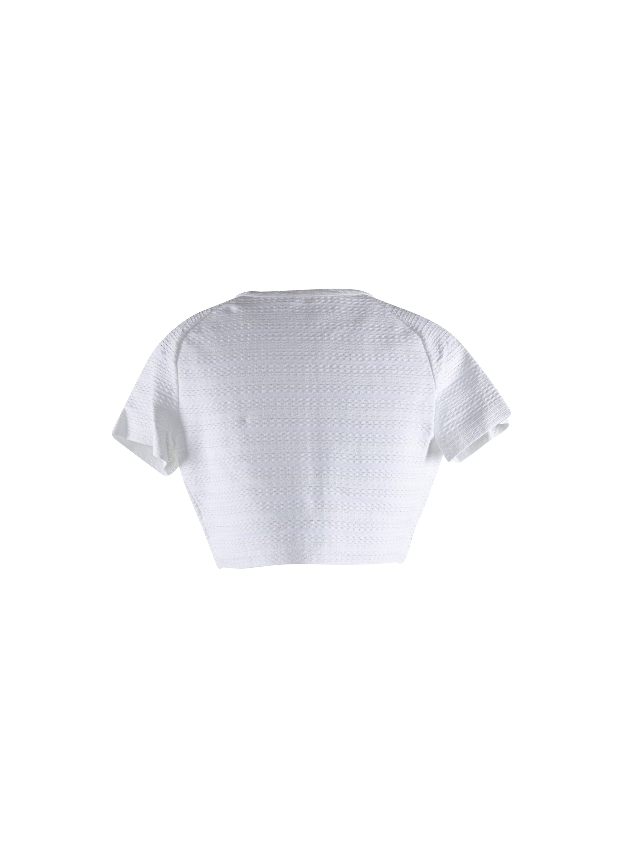 Cardigan à manches courtes Brocart en maille - Blanc