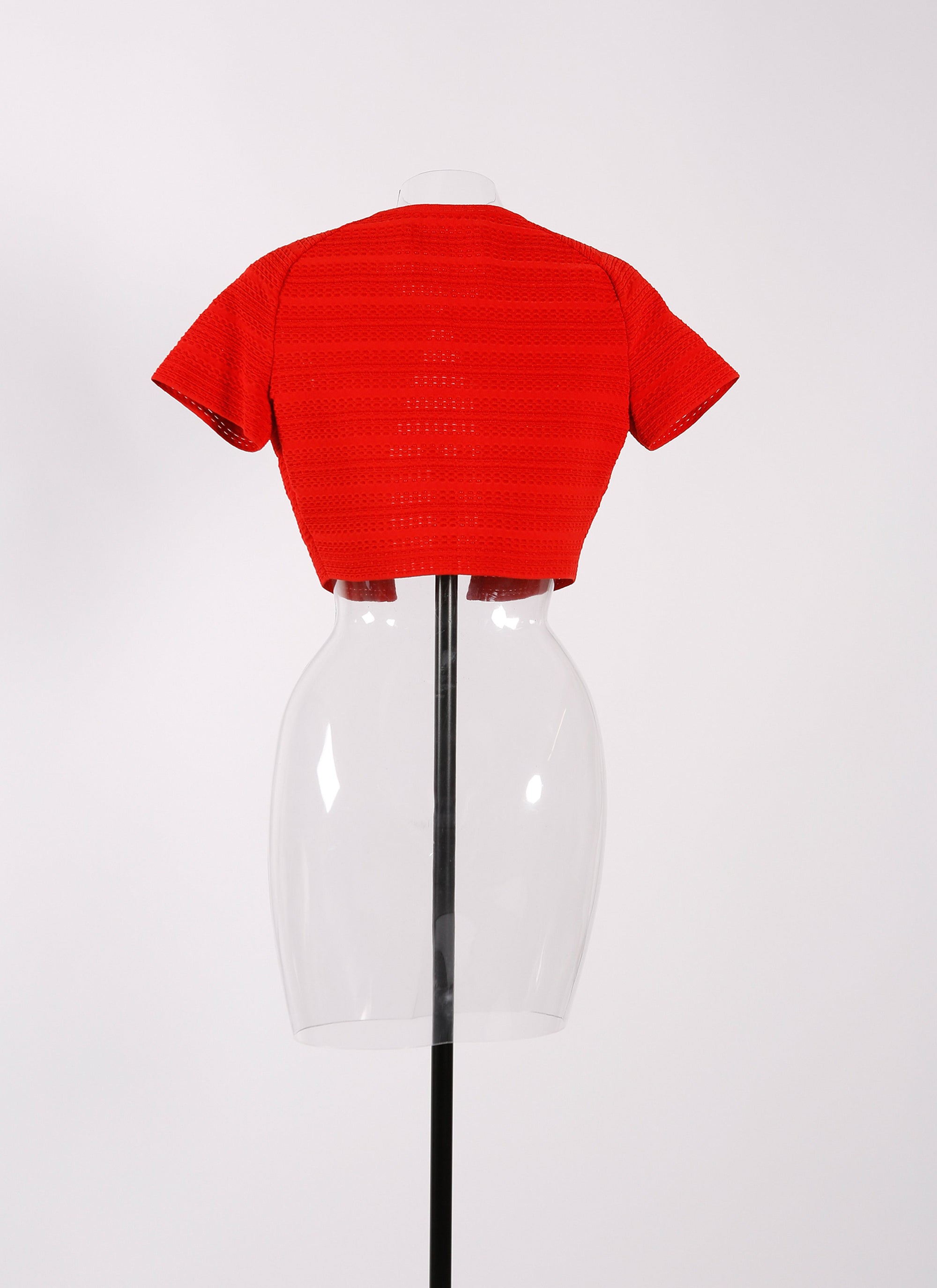 Cardigan à manches courtes Brocart en maille - Ecarlate