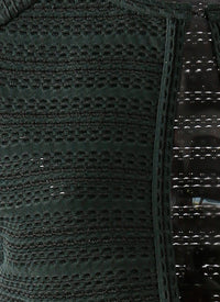Cardigan à manches courtes Brocart en maille - Vert Imperial