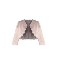 Knitted Camée long sleeve cardigan - Flesh Pink