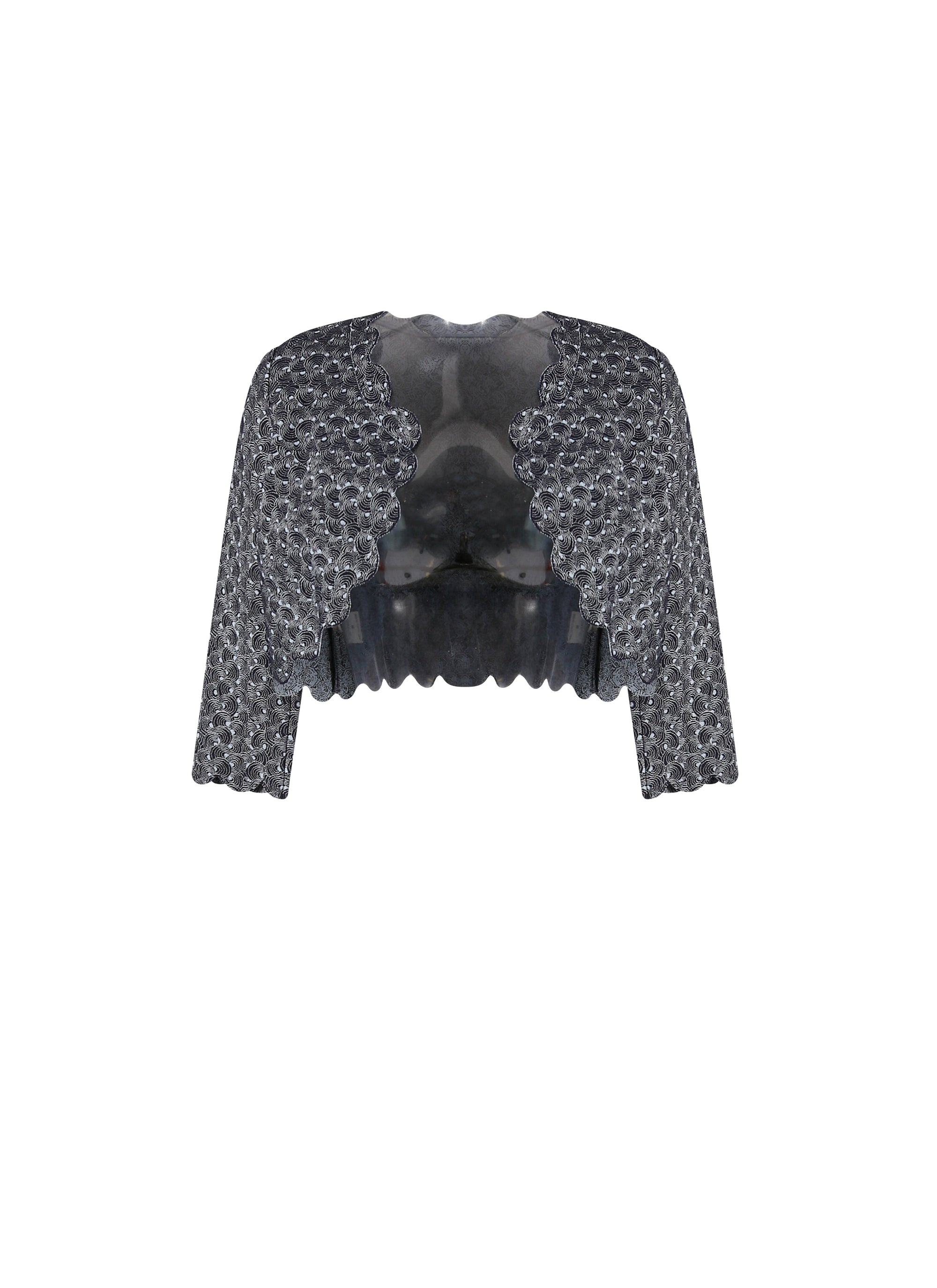 Knitted Camée long sleeve cardigan - Night