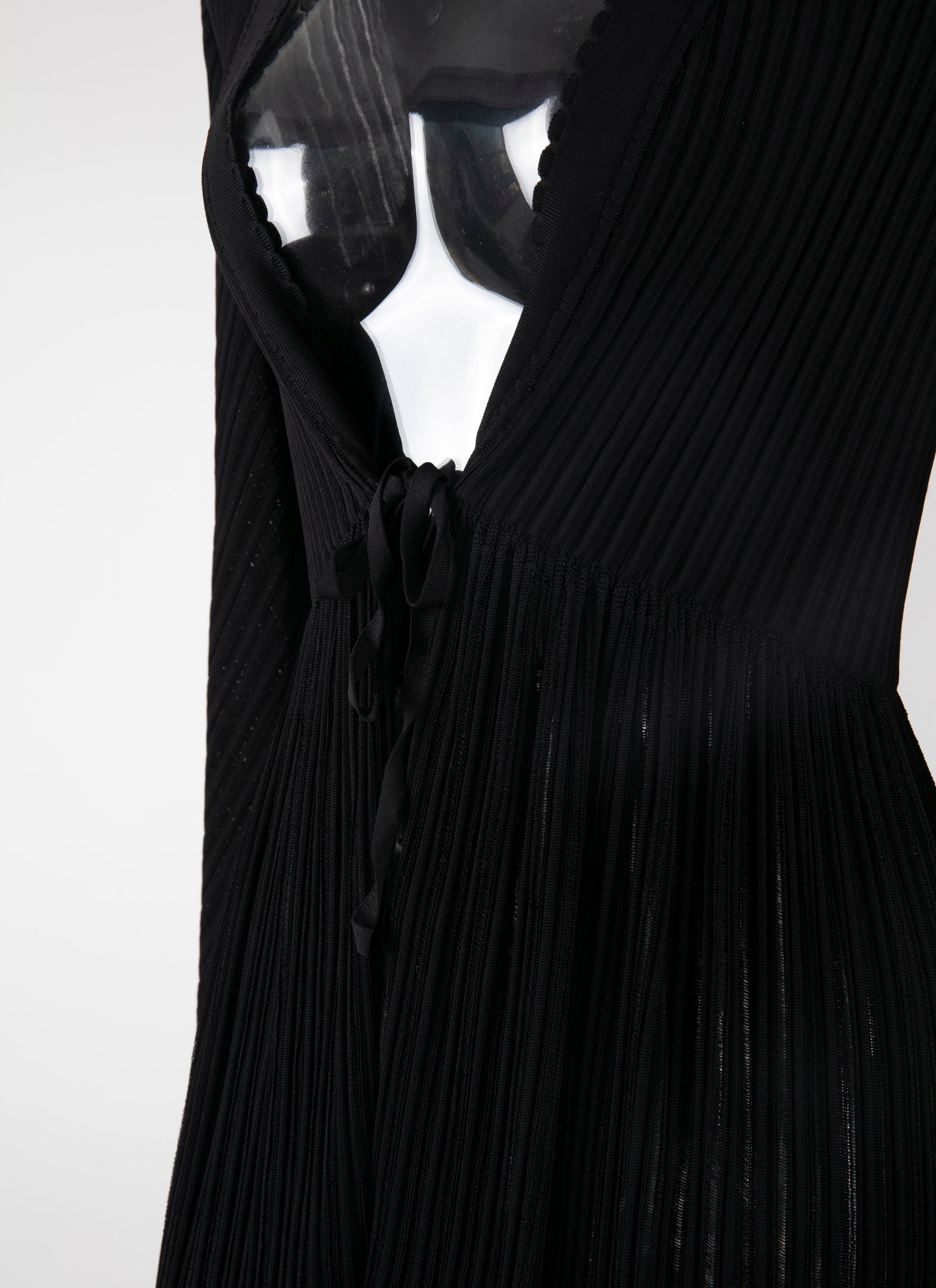 Cardigan à manches longues Falbalas en maille - Noir