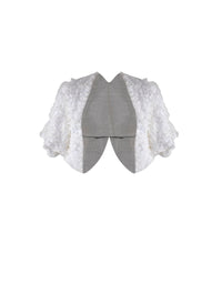 Short-sleeved bolero Houpette - White