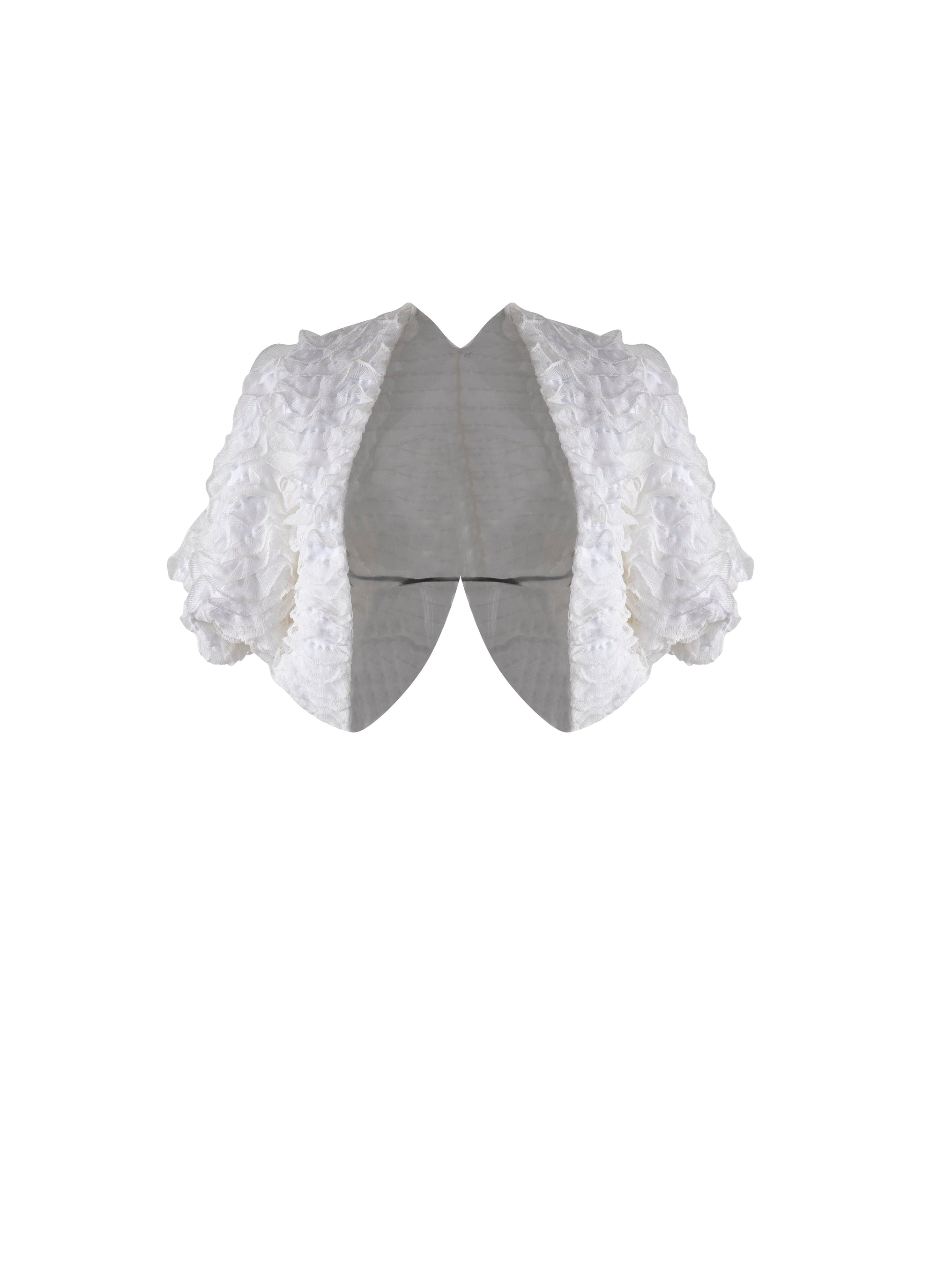 Short-sleeved bolero Houpette - White