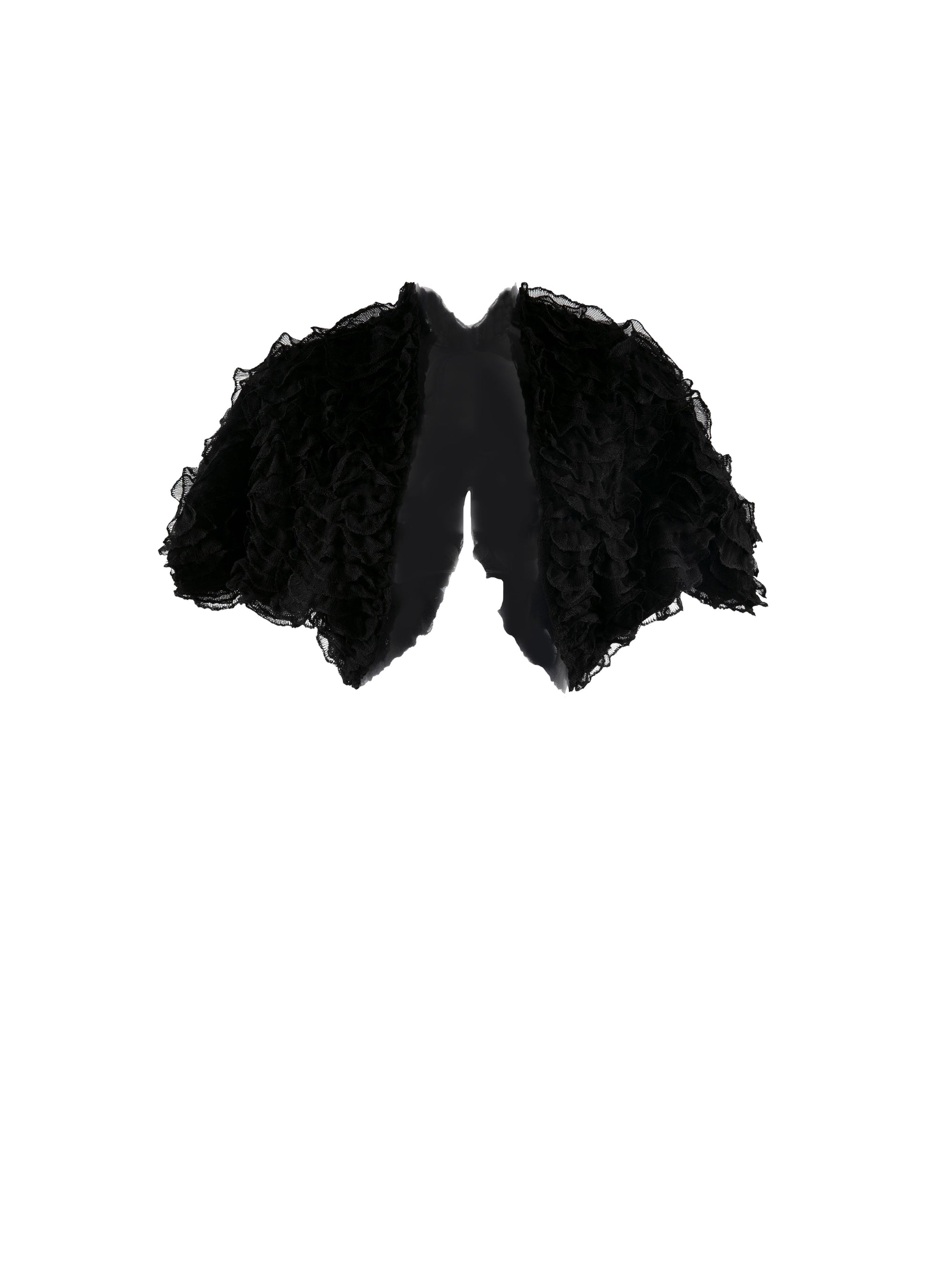 Bolero à manches courtes Houpette - Noir