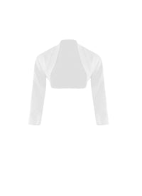 Knitted Trianon 3/4-sleeve bolero - White