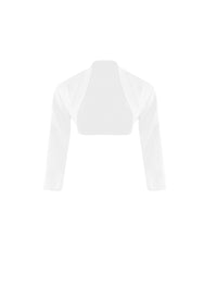 Boléro à manches 3/4 Trianon en maille - Blanc