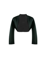 Bolero à manches 3/4 Trianon en maille - Vert Imperial