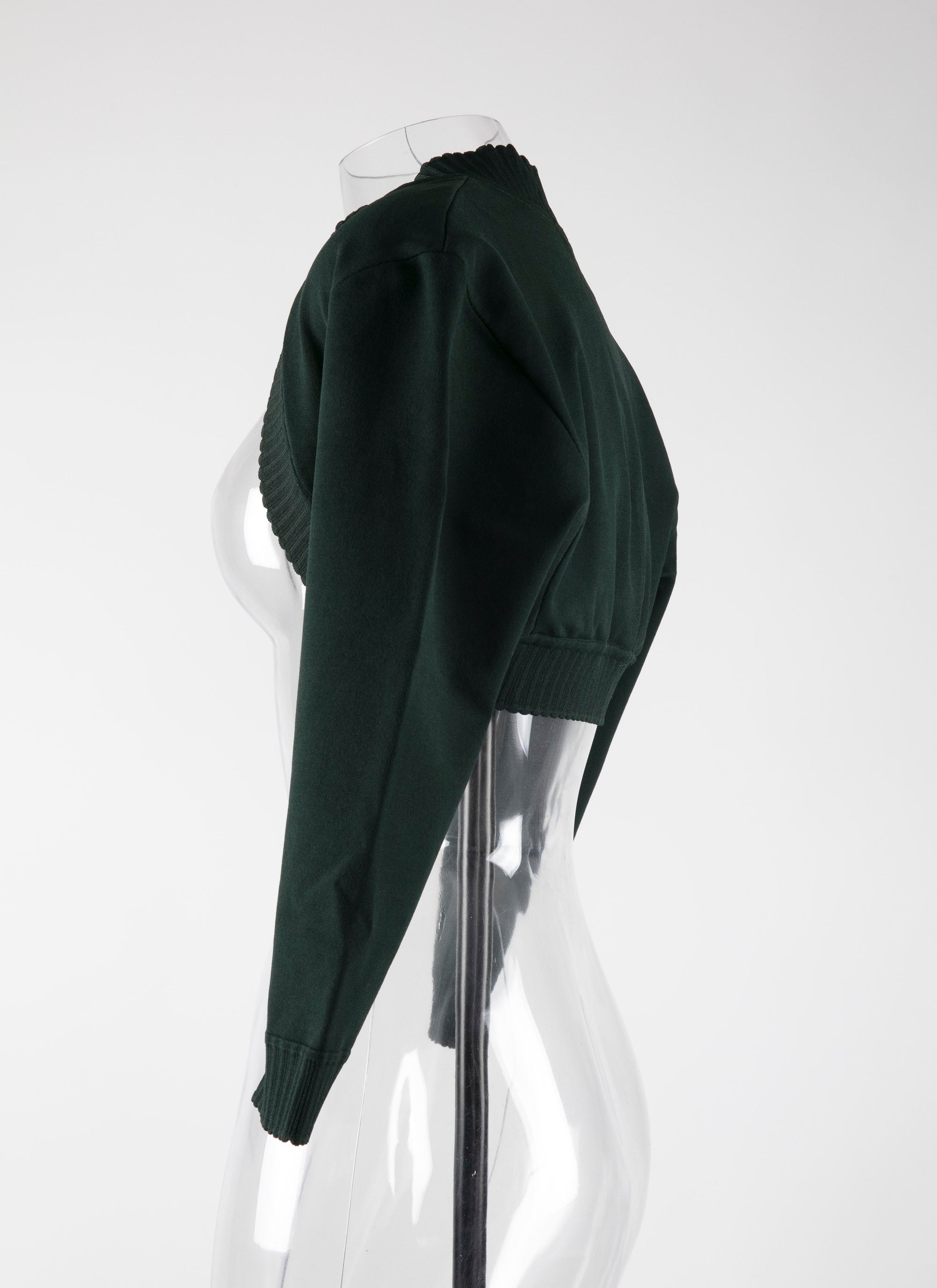 Bolero à manches 3/4 Trianon en maille - Vert Imperial