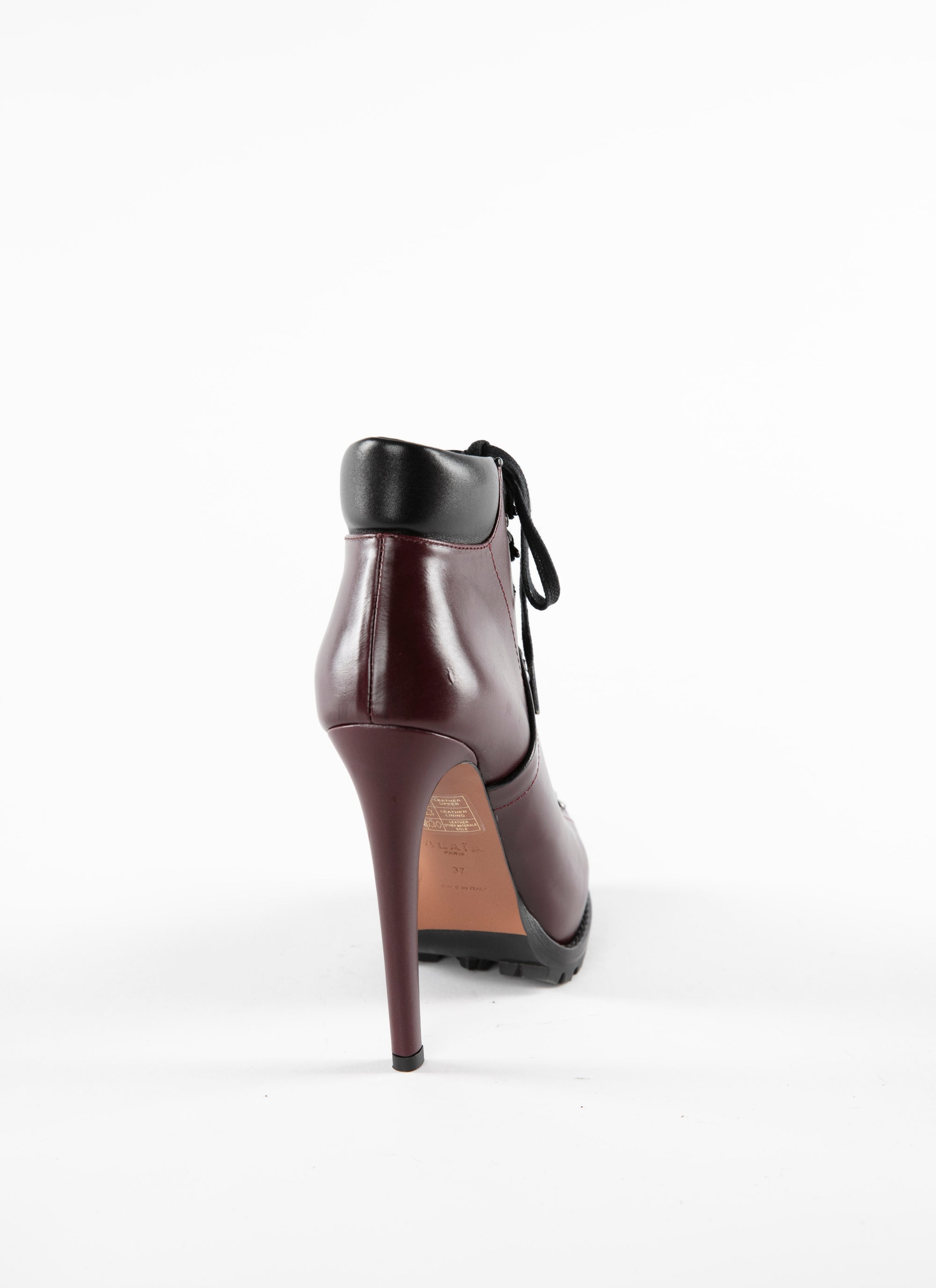 Bottines 130 en cuir - Bordeaux