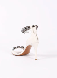Sandales Bombe 90 en cuir - Blanc